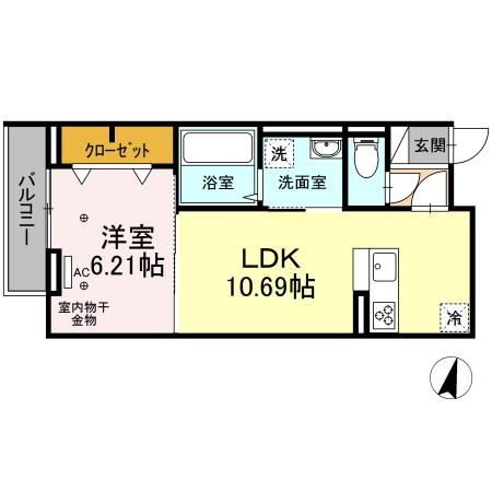 足立区扇のアパートの間取り