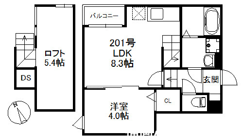 パサージュ箱崎の間取り写真