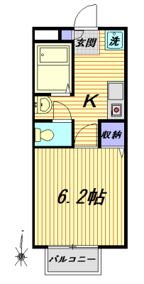 ヒルズ北屋敷の間取り写真