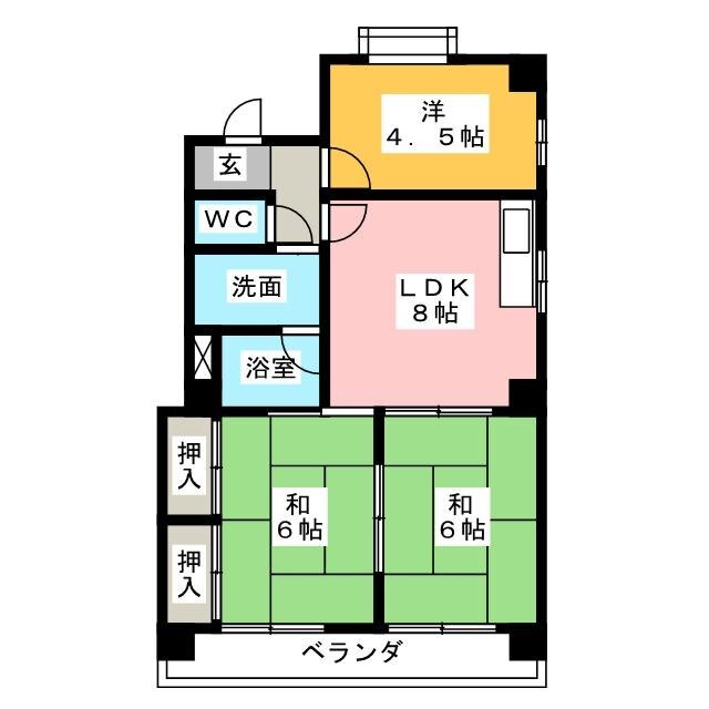 宏栄ハイツの間取り