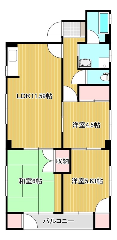 垣根マンションの間取り