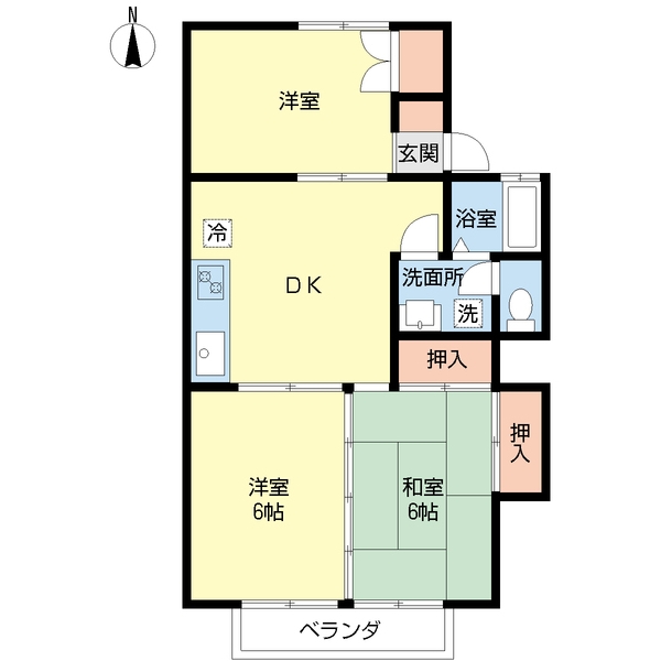 グリーンポケット江南の間取り