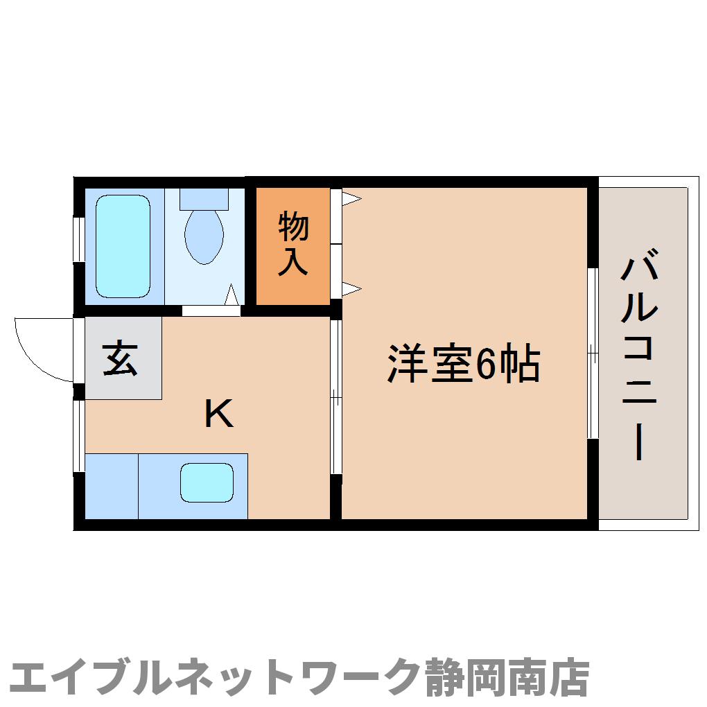 静岡市駿河区大谷のアパートの間取り