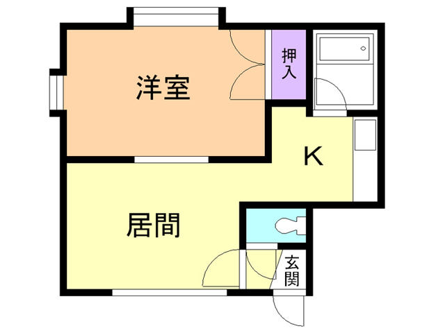 苫小牧市啓北町のアパートの間取り