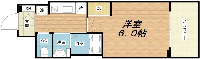 エステムコート難波サウスプレイスVIIIハイドの間取り