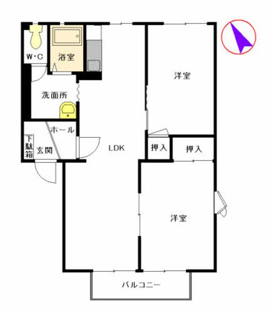 フレグランス常磐　Ｂ棟の間取り