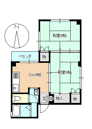 ハラダハイツの間取り