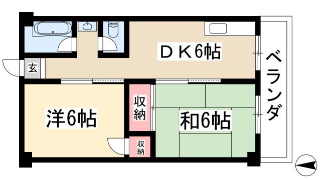 城山ハイツの間取り