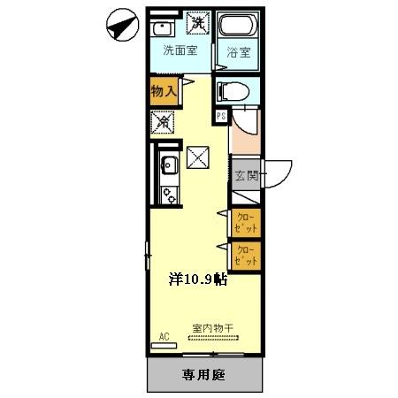 加古川市尾上町旭のアパートの間取り