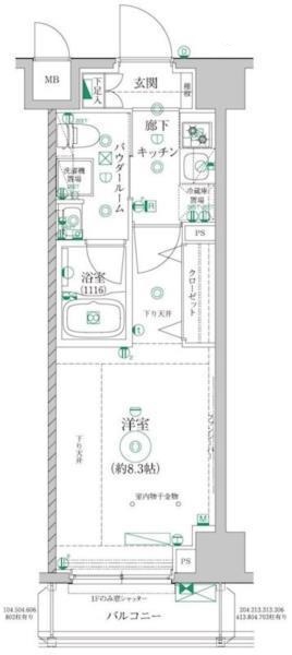 東京メトロ半蔵門線 清澄白河駅 徒歩10分 9階建 築9年の間取り写真