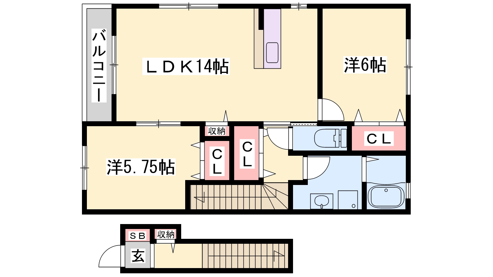 【エストコートの間取り】