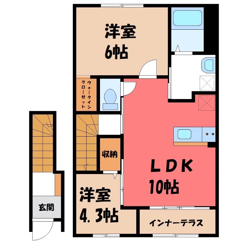 仮）スターテラス II 栃木市城内町の間取り