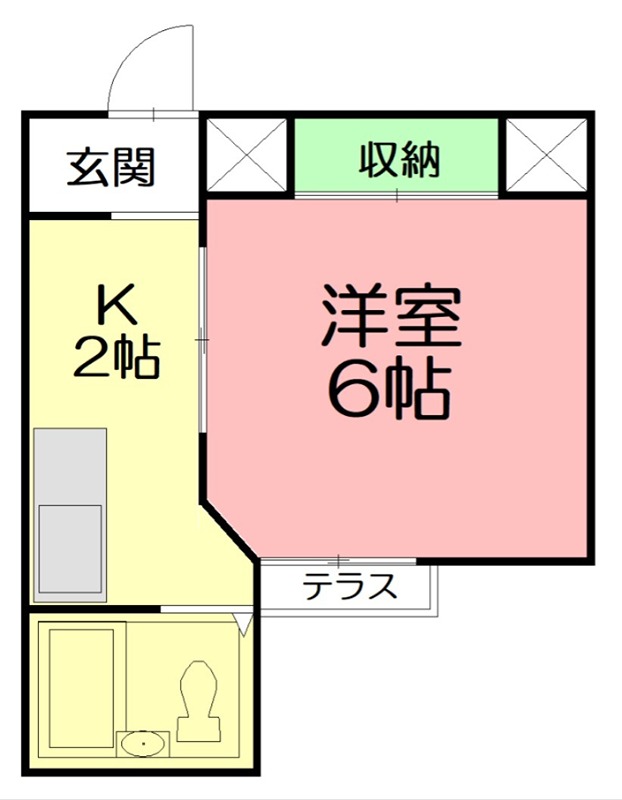 秦野市本町のアパートの間取り