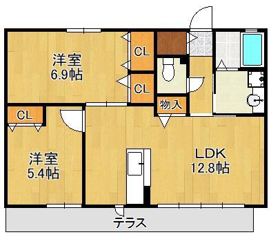 ブロードリバーイン丸町の間取り