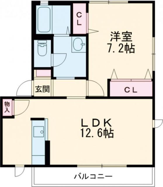 桑名市星見ヶ丘のアパートの間取り