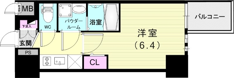 エスリード神戸三宮ヒルズの間取り