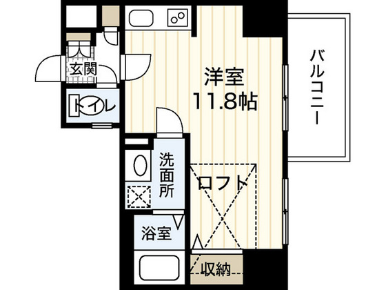 広島市南区的場町のマンションの間取り