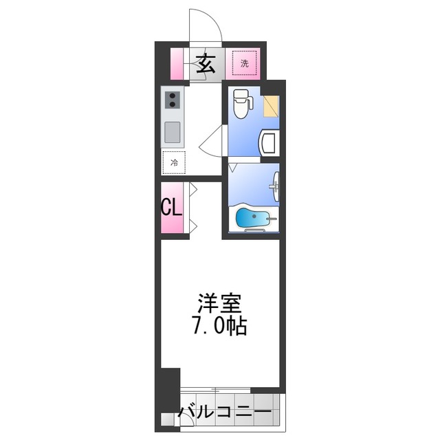 【大阪市東成区深江南のマンションの間取り】