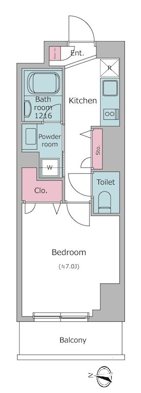 板橋区板橋のマンションの間取り