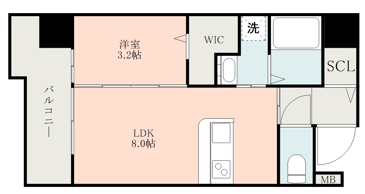 鹿児島市鴨池のマンションの間取り