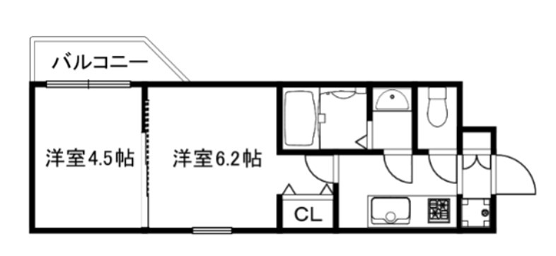 京都市南区吉祥院池ノ内町のマンションの間取り