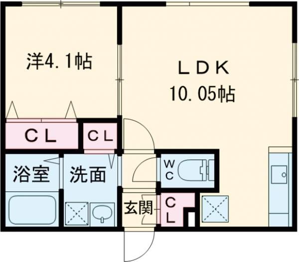 札幌市白石区菊水元町三条のアパートの間取り