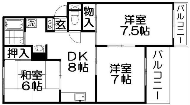 ファミールＫの間取り