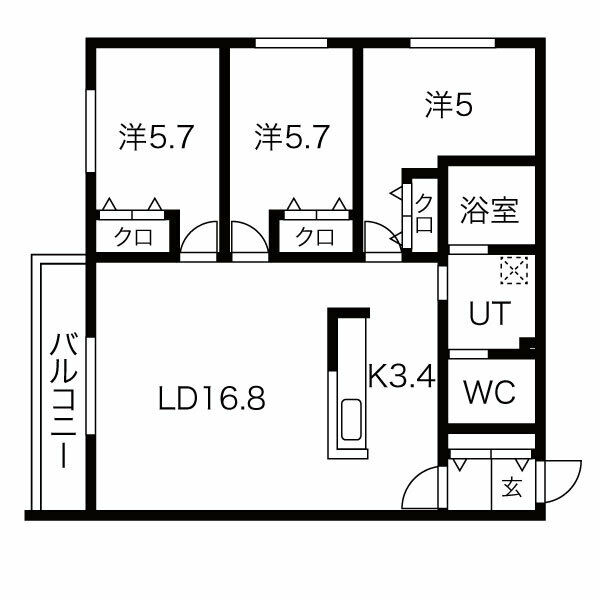 グランエリーナ南郷の間取り