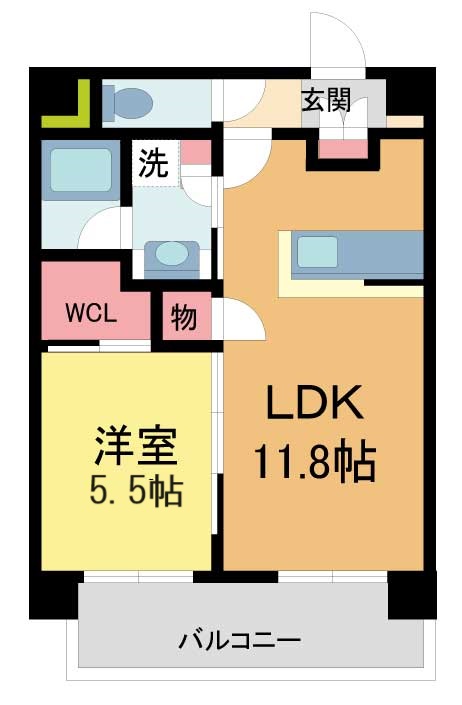 シャーメゾン川西中央の間取り