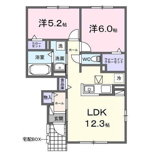 札幌市厚別区厚別南のアパートの間取り