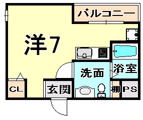 伊丹市梅ノ木のマンションの間取り