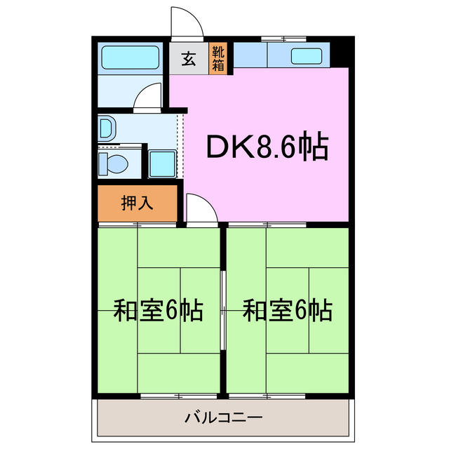 【保田ヶ池コーポの間取り】