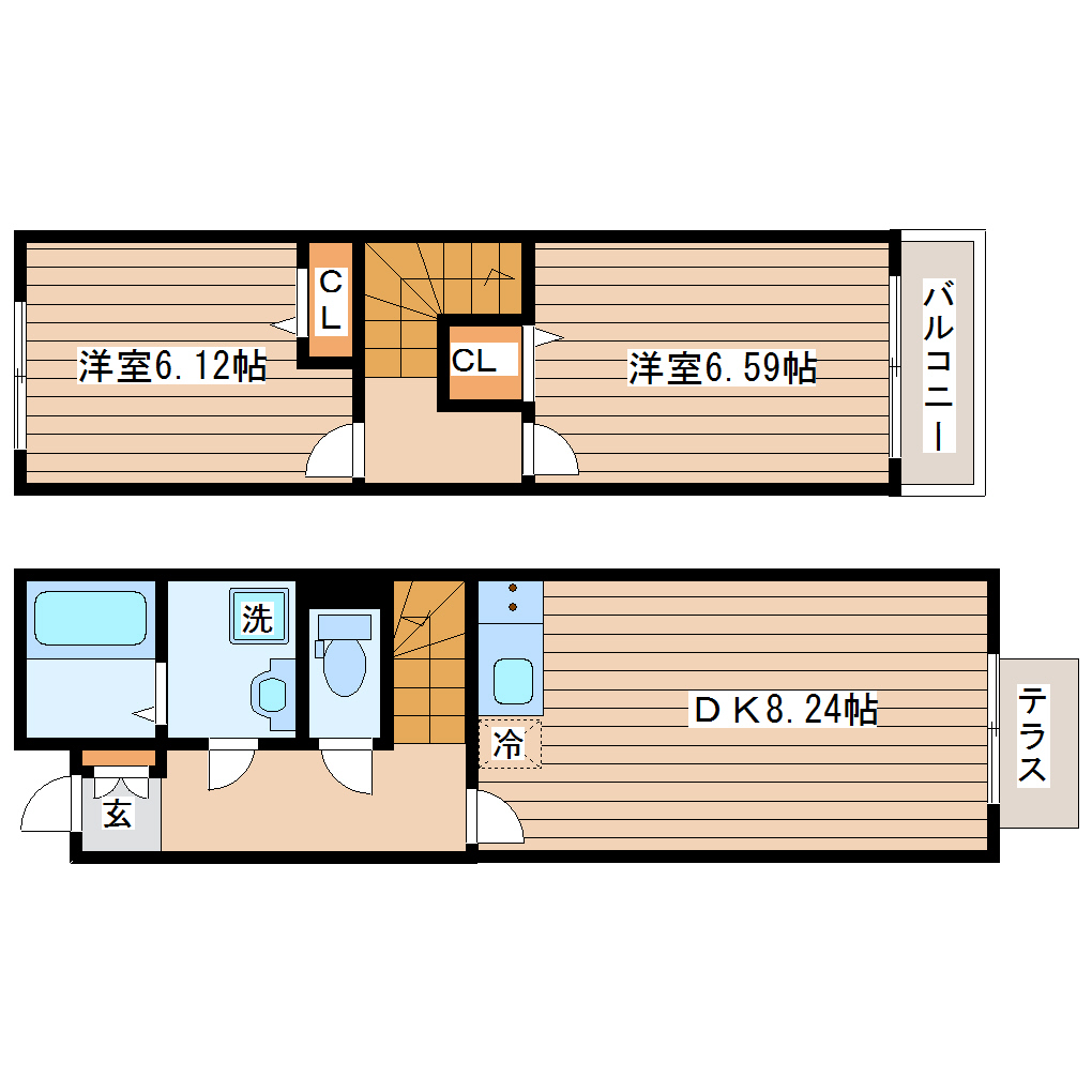 アスコット美田園の間取り