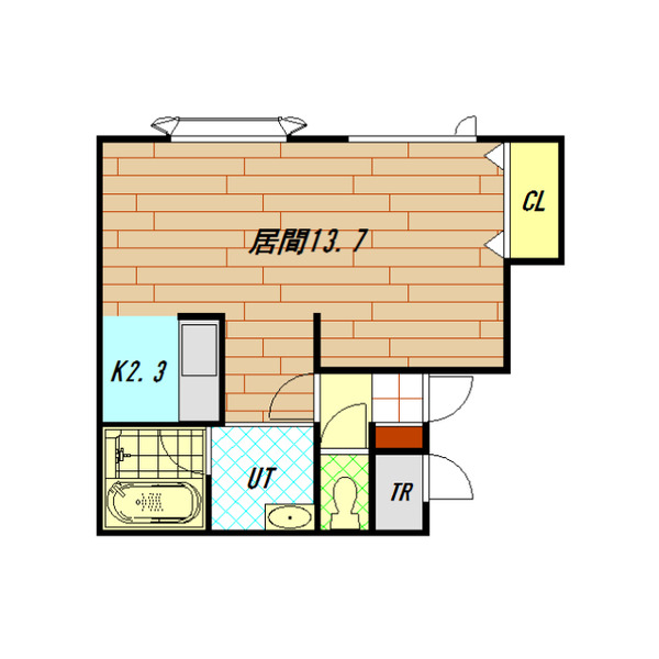 旭川市豊岡三条のアパートの間取り