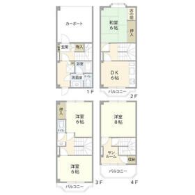 羽村市羽西のマンションの間取り