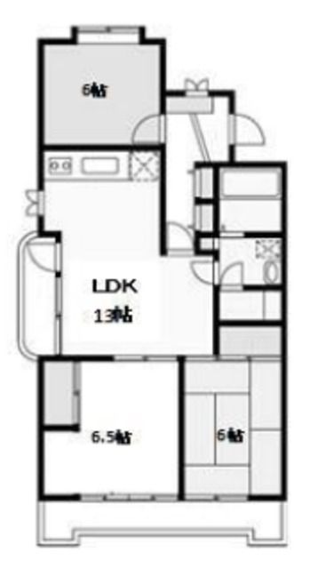 さいたま市大宮区大成町のマンションの間取り