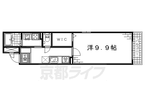 京都市伏見区桃山町遠山のマンションの間取り