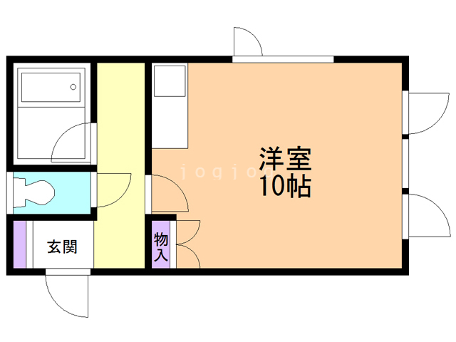 函館市港町のアパートの間取り