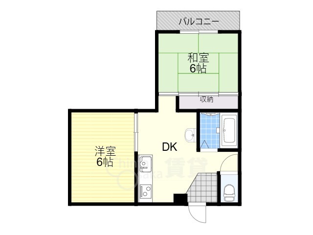 大阪市淀川区三津屋南のマンションの間取り