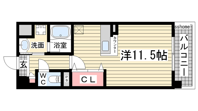 リブェール天城の間取り