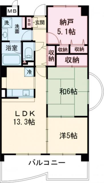 【大阪市東淀川区井高野のマンションの間取り】