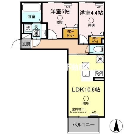 ルピナスシーサイド　Ｅ棟の間取り