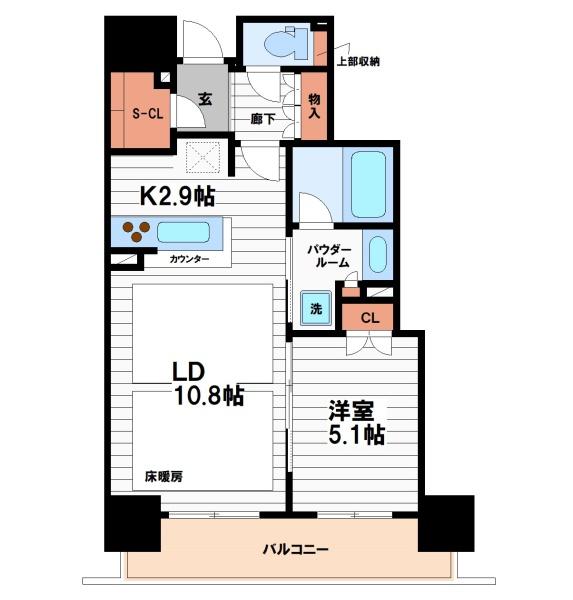 ローレルタワー堺筋本町の間取り