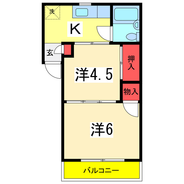 エクセラン大畑の間取り