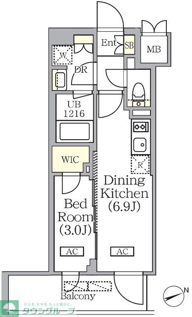 中央区入船のマンションの間取り