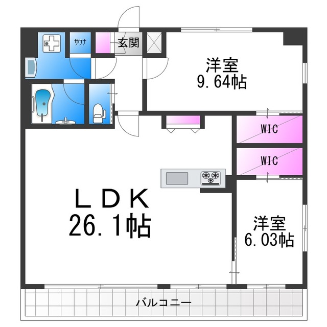 プレジオ帝塚山の間取り