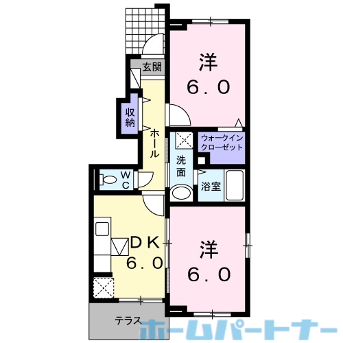 ベル　フルーヴ　Ａの間取り