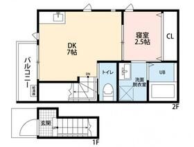 福岡市東区和白丘のアパートの間取り