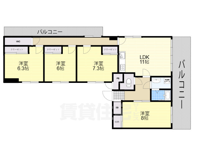 レジデンス都島の間取り