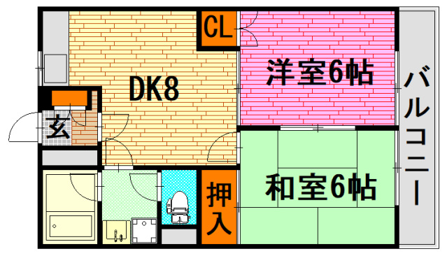 三次市十日市東のマンションの間取り